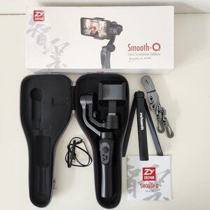 ZHIYUN SMOOTH Q 3-Axis Smartphone Gimbal Stabilizer Black Tripod Case MINT COND